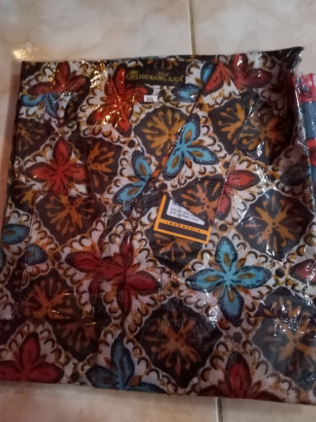 Benang Raja Hem Batik Lengan Pendek Ukuran Jumbo 2xl 3xl