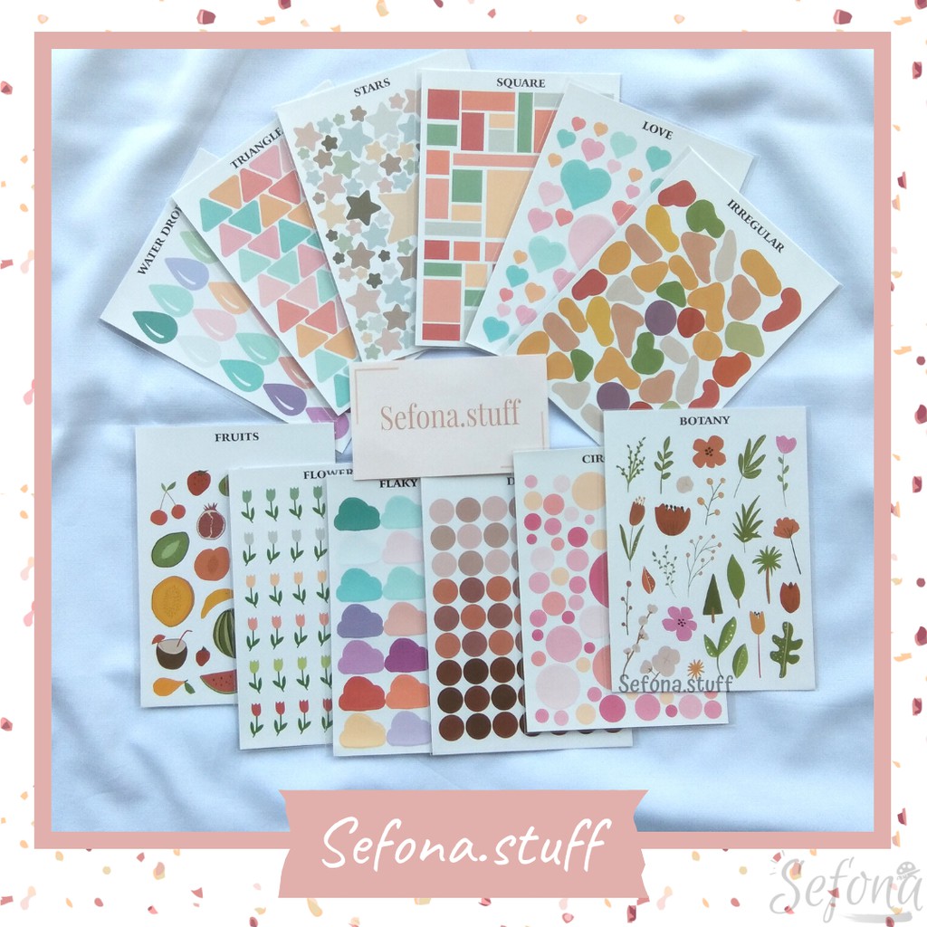 

Stiker Dekorasi Huruf Pita Dot Abstrak Bunga Bintang Love Journal Sticker Scrapbook Aesthetic Lucu