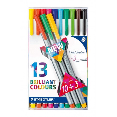 

Asaba Bandung - Staedtler Triplus Fineliner Set Pulpen 334-TB 13 Pcs