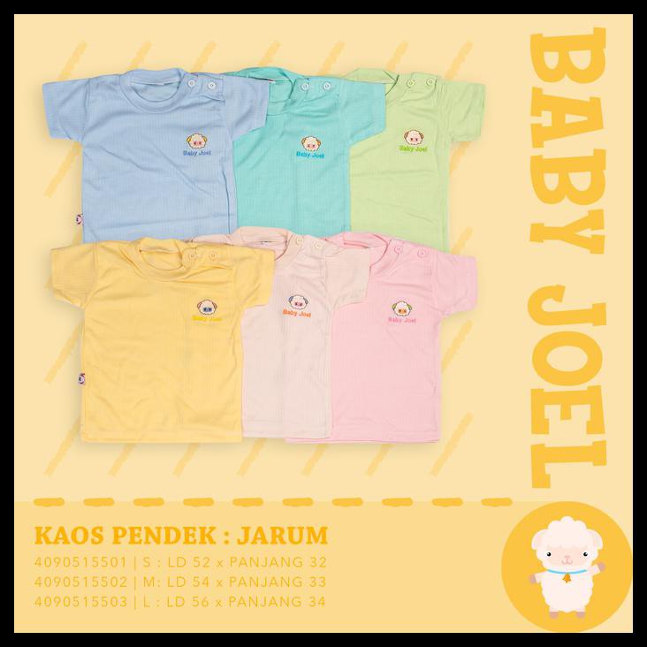 Terlaris Grosir Baby Joel Motif Jarum : Kaos Pendek Bayi Newborn - 0-4 Bulan