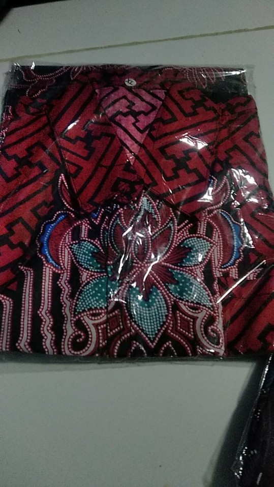 Batik Couple Sania Ruffle Ori Motif Sld Merah 01 Termurah