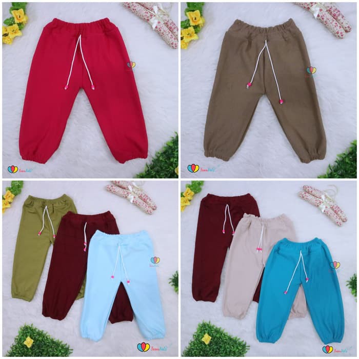 Jogger Polos Molly Uk. 3-4 th / Pants Celana Panjang Anak Murah