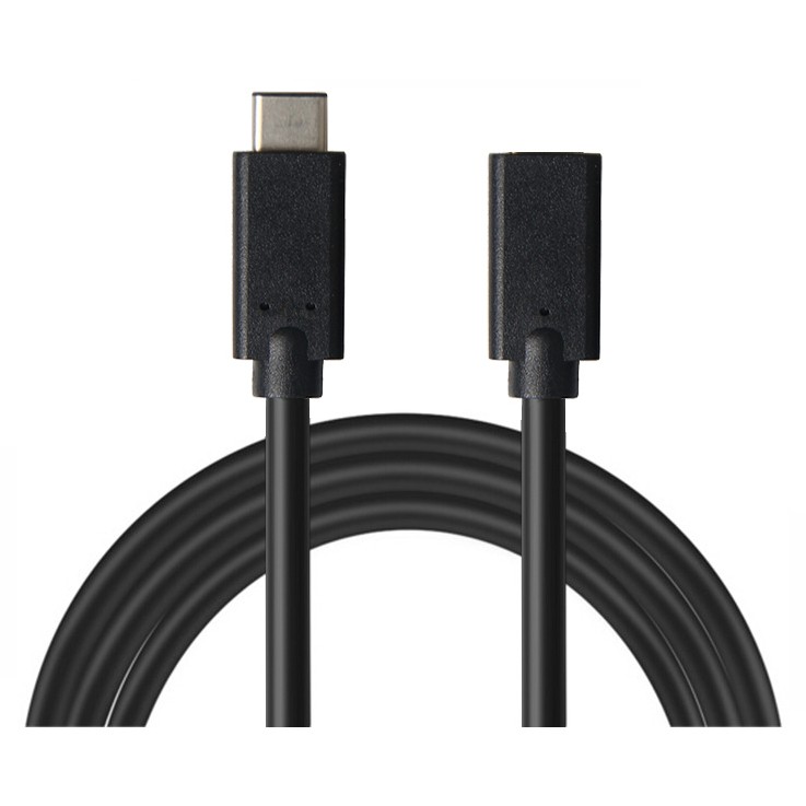 Kabel Ekstension USB Type C Male ke USB Type C Female 1 Meter - OMUABHBK Black