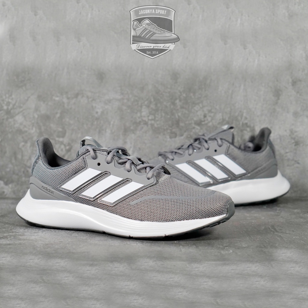Sepatu Sneakers Running Adidas Energy Runfalcon Grey White 100% Original - EE9844