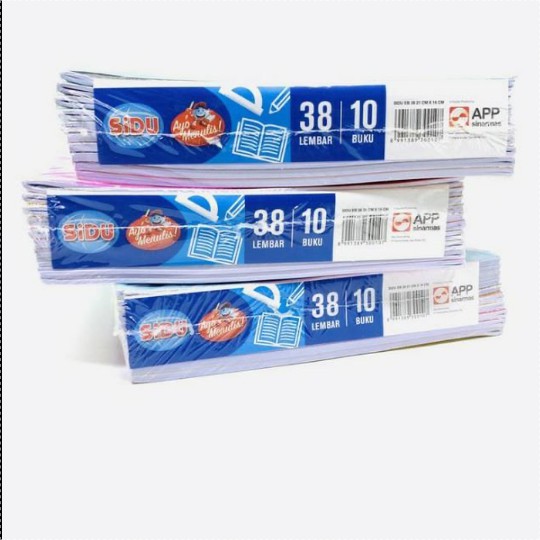 

KHUSUS GOSEND SAMEDAY - Paket Buku Tulis Sidu 38 Lembar per 10 Pack