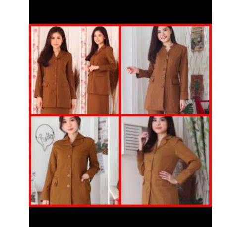 baju seragam dinas kantor pdh guru coklat