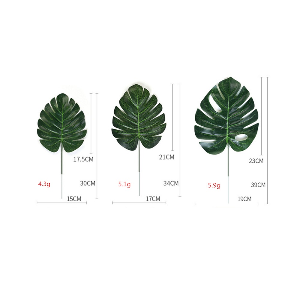 Daun Plastik Monstera Palsu Philodendron Palem Pakis Pinus Artificial Semi Latex Hiasan Dekorasi KB18 / KB13