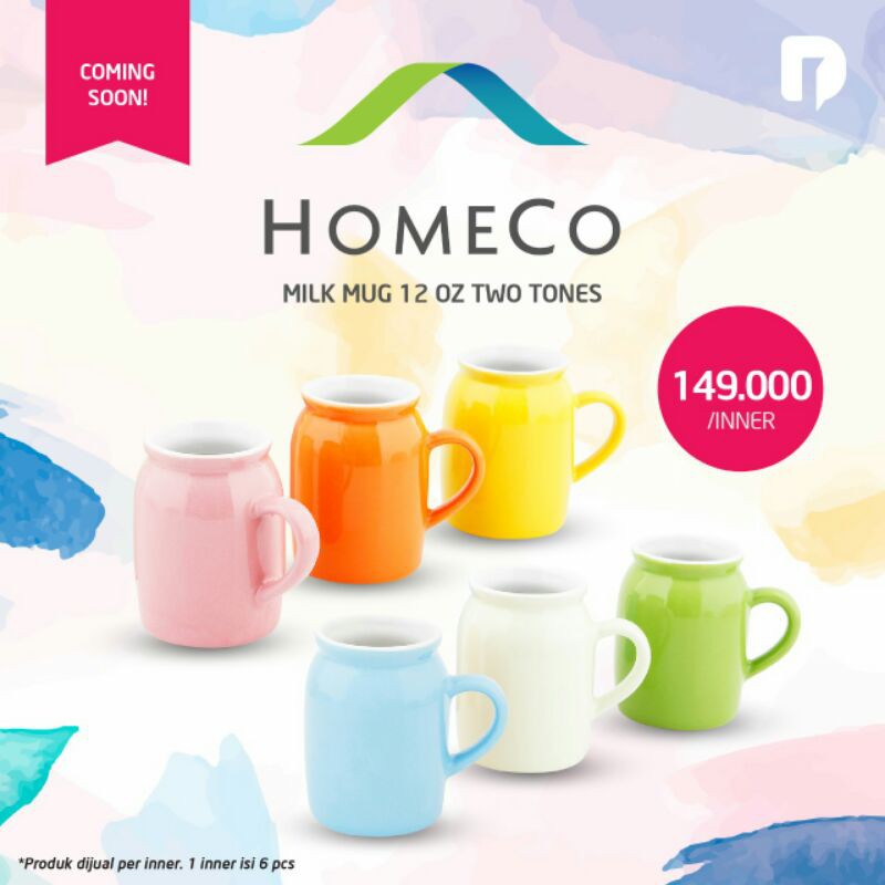 Homeco Milk Mug set 0f 6