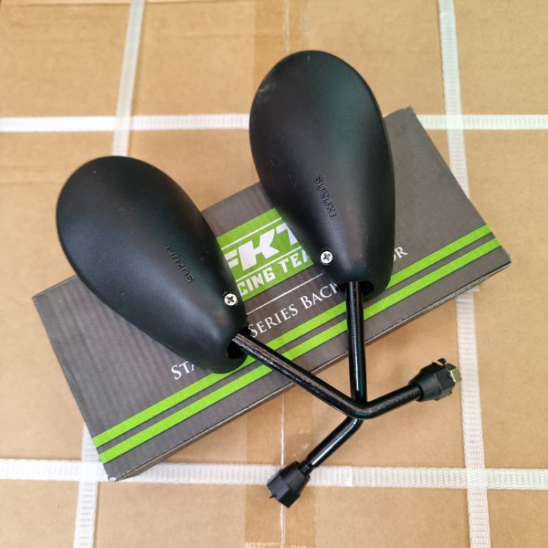 Spion satria fu carbon tangkai twotone panjang Universal Honda Suzuki