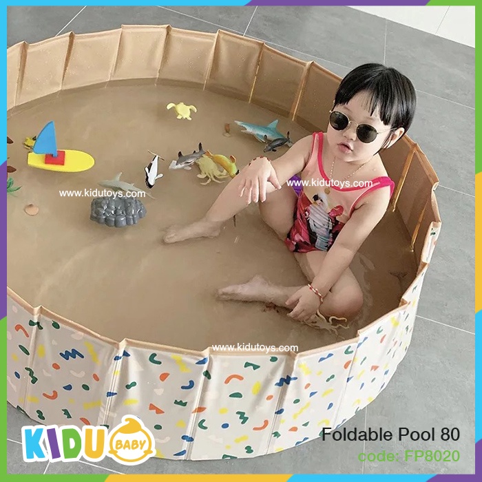 Kolam Lipat Kolam Renang Bola Anak Foldable Pool Mat 120cm 80cm Large Medium Kidu Baby