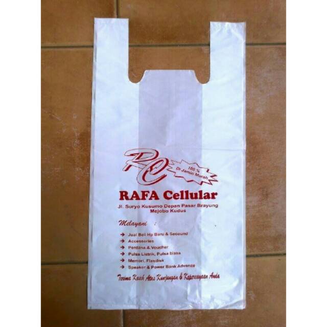 

PLASTIK KRESEK UKURAN 21x35 plus SABLON MINIMAL ORDER 500 LEMBAR