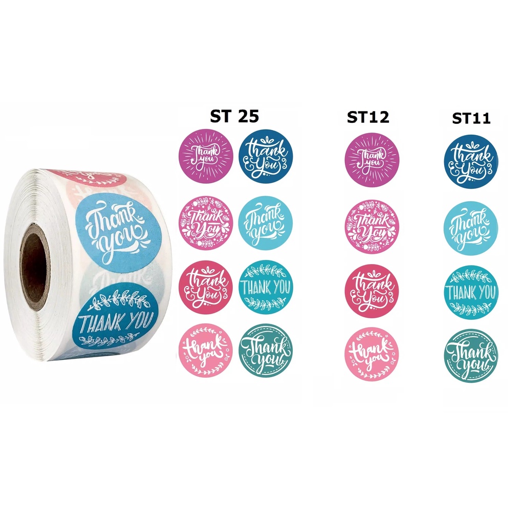 

Stiker LABEL Thank You /Stiker terima kasih Stiker segel kemasan stiker packing ST11 / ST12 / ST25