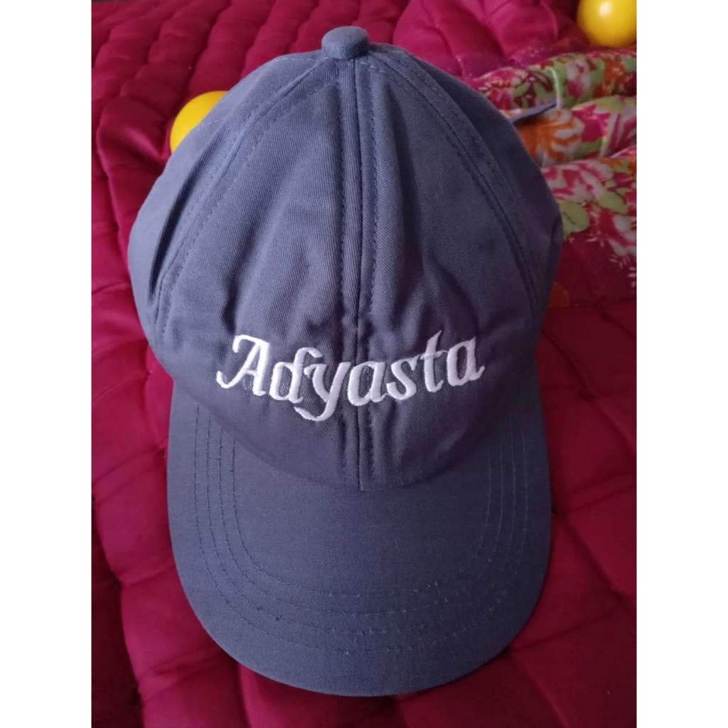 Topi Anak Laki Laki &amp; Perempuan Bordir Nama Custom 3 - 12 Tahun | Topi Dewasa 13 Tahun Ke Atas