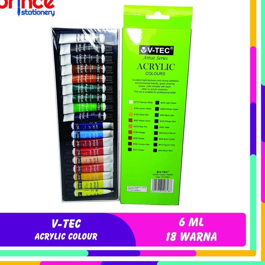 

Promo V-TEC ACRYLIC COLOUR / CAT AKRILIK V-TEC 6 ML 18 WARNA ✓