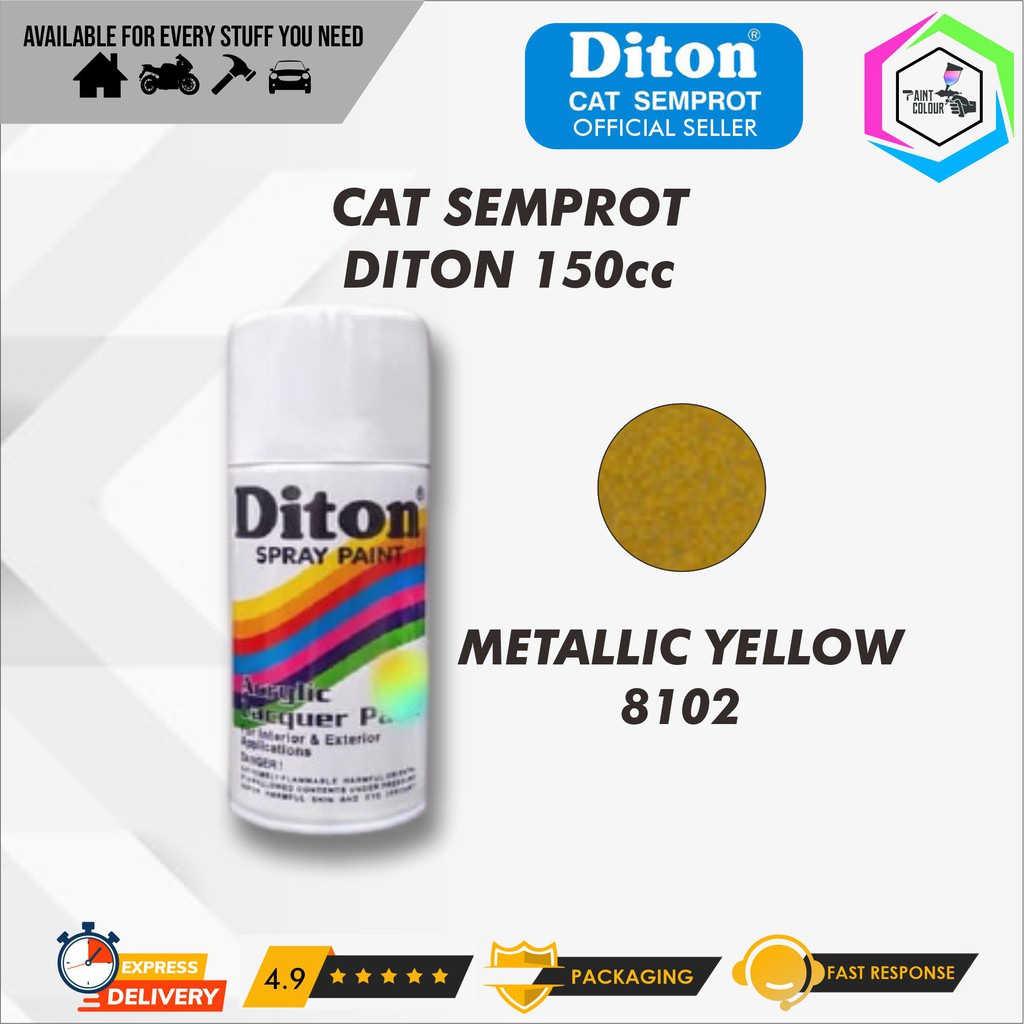 Diton Cat Semprot/Pylox/Motor/Helm/Gundam 150cc - 8102 Metallic Yellow