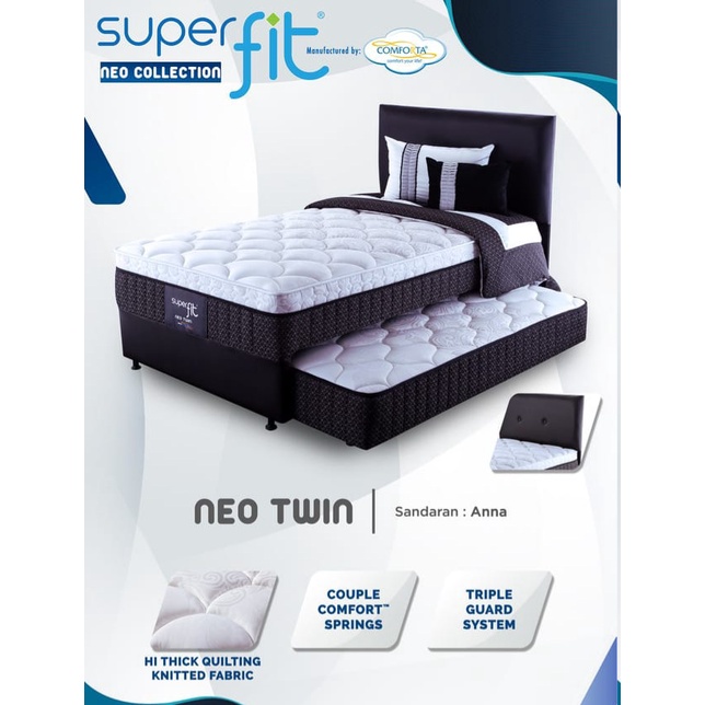 Springbed comforta Superfit Neo Twin 90x200 100x200 120x200 140x200 sorong anak