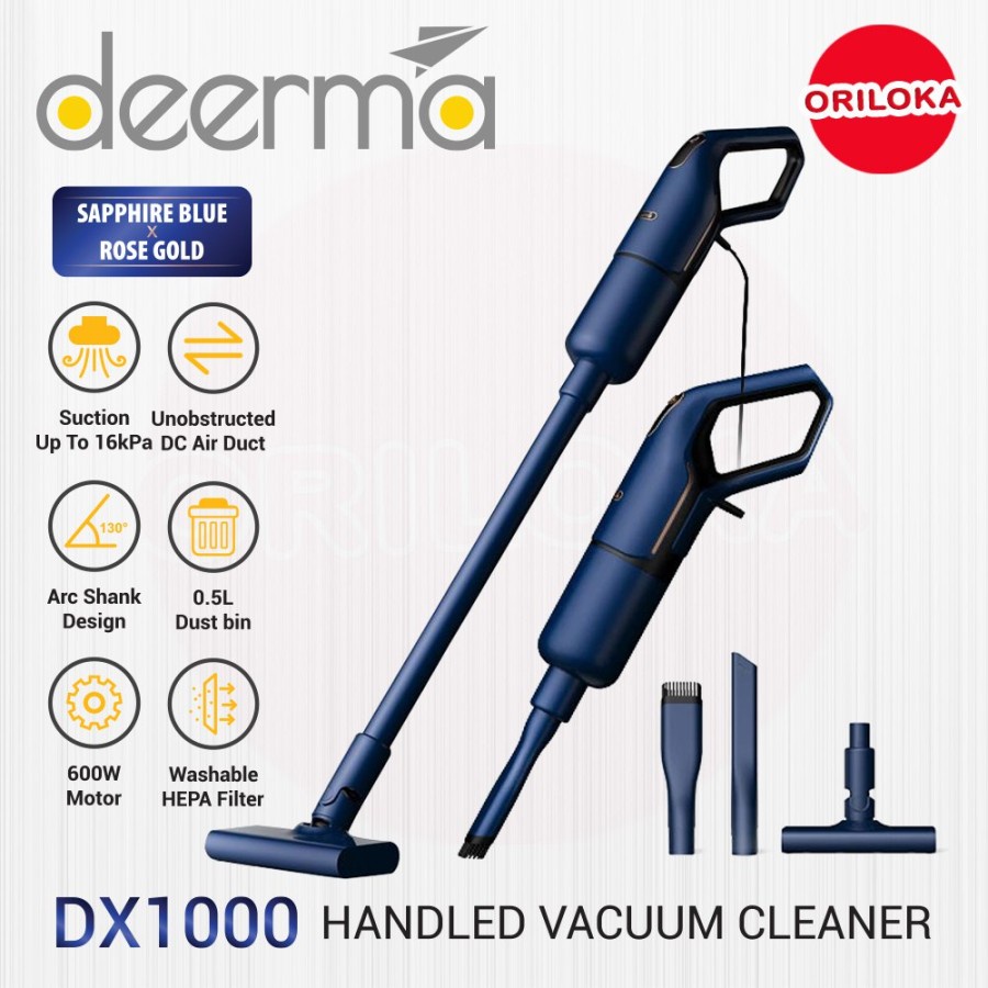 Deerma DX1000 Handheld Vacuum Cleaner 16kPa - Alat Penghisap Debu