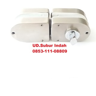  Kunci  Pintu  Kaca Frameless Double Model Kunci  Putar  93D 