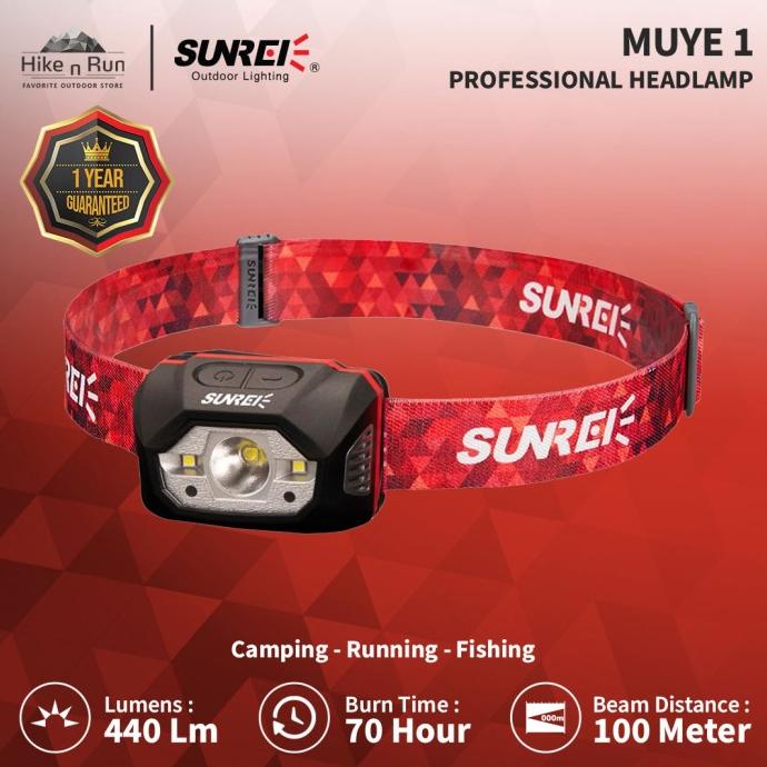 Lampu Kepala Sunrei Headlamp MUYE 1 Star Seller Temurah