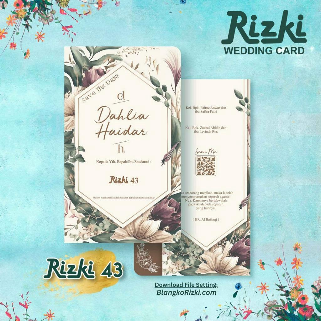 

Blangko Undangan Pernikahan/khitan Rizki 43 Murah Terbaru