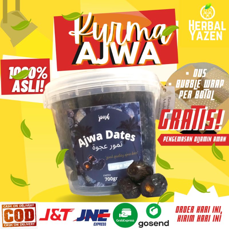 

Kurma Ajwa 700gr AJWA premium Kurma Nabi Asli Best Quality