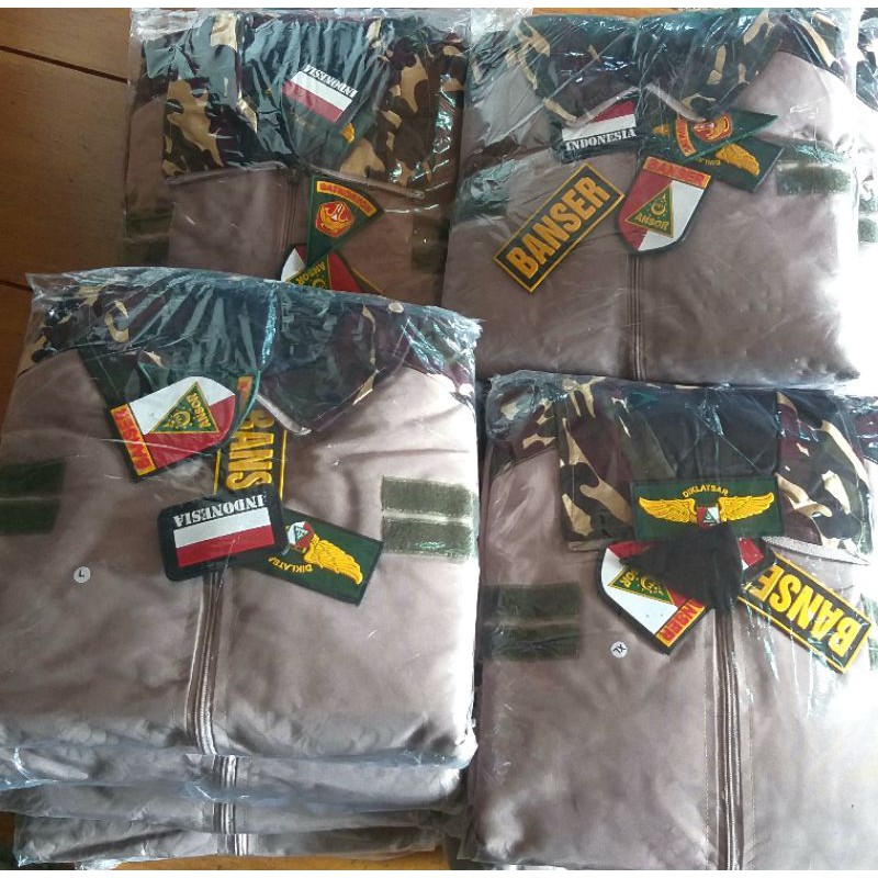 JAKET BANSER BOMBER KOMBINASI DORENG NASIONAL KATUN TWILL ANTI LUNTUR