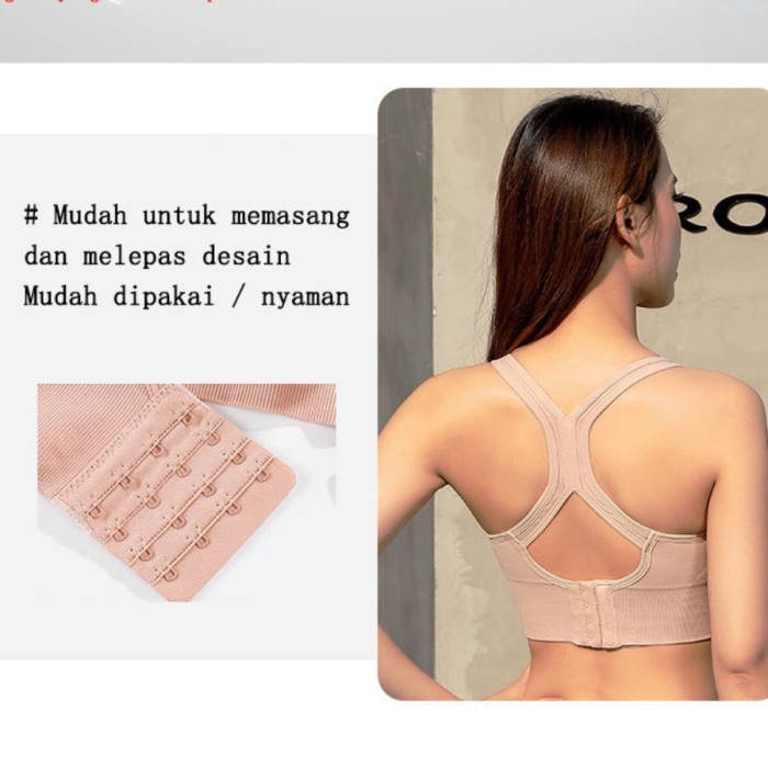 Bra Sport Push Up sexy Dengan Kancing belakang