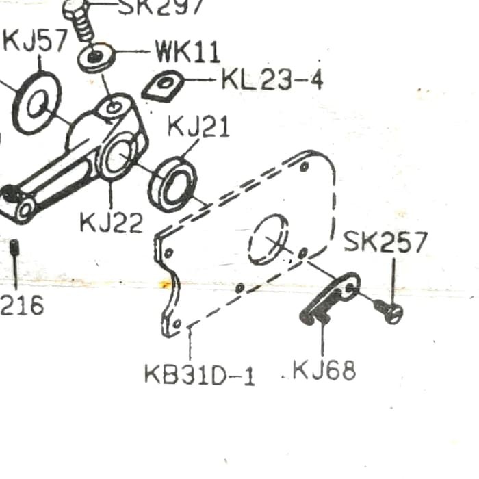 KB61D-1 Penutup Ayunan Looper Atas - Mesin Obras 737 - 747 - 700F