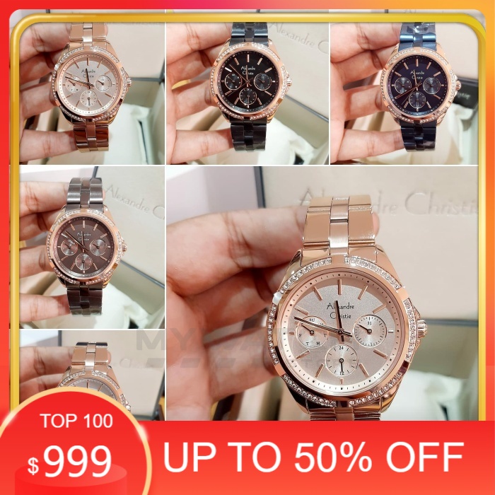 Jam Tangan Alexander Christie AC 2947 Alexandre Christy Stainless Steel Chronograph Chrono Aktif