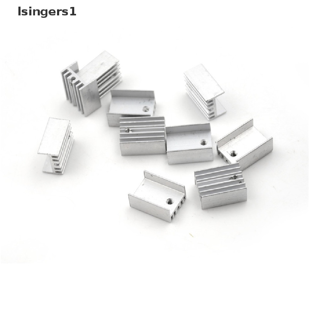 (lsingers1) 10pcs / Set Heatsink Aluminum 20x15 X 10mm Untuk Transistor TO-220 0 0 0 0 0