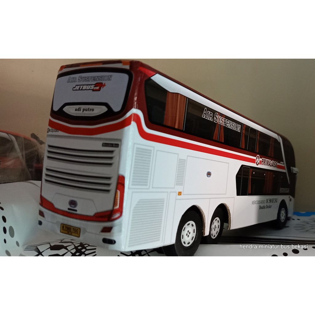 Miniatur Bus bis / mainan bus bis Primajasa Double decker