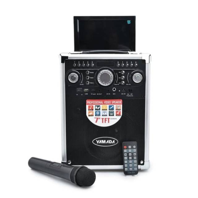 Speaker Portable Karaoke + Layar 7" HD Yamada T6