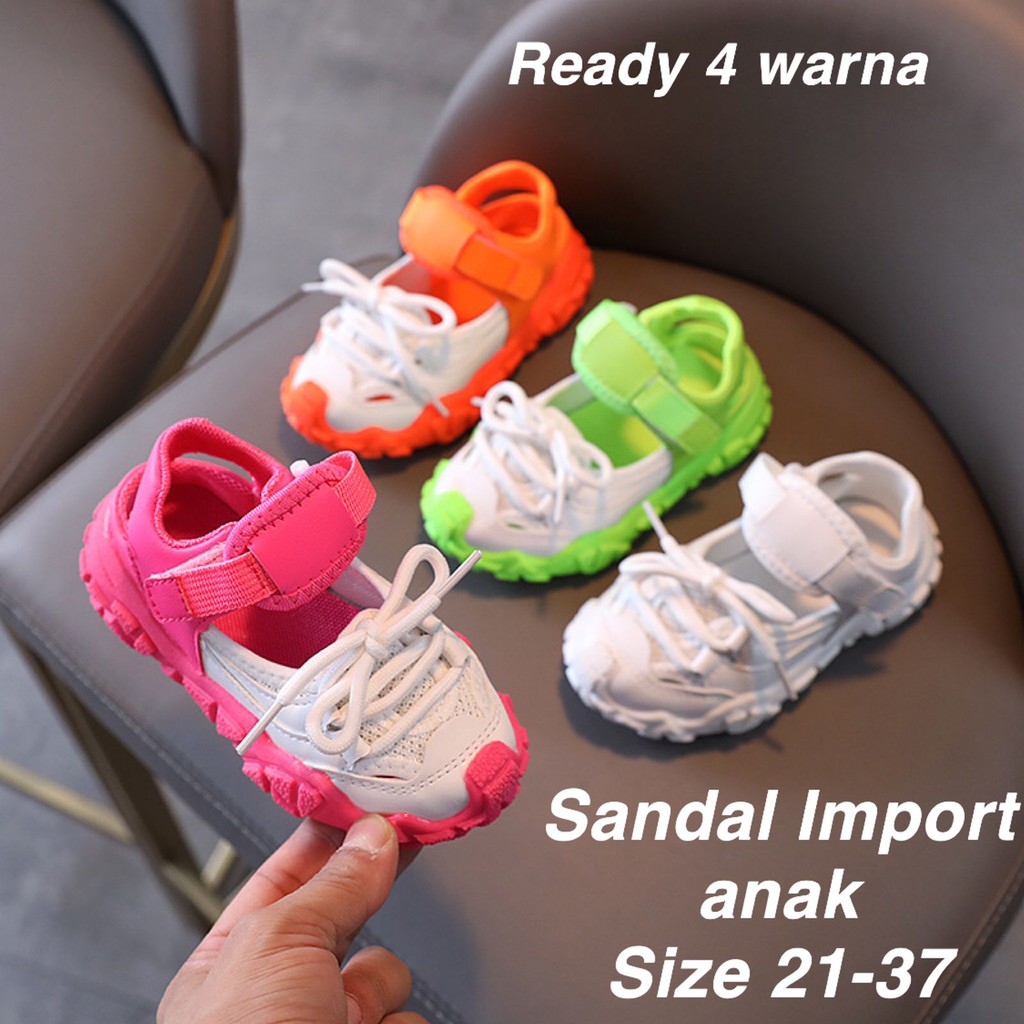 (LOLI-JKT) SP-STB FANTA DAN ORANGE SEPATU ANAK IMPORT UNISEX WARNA TERANG 21-37