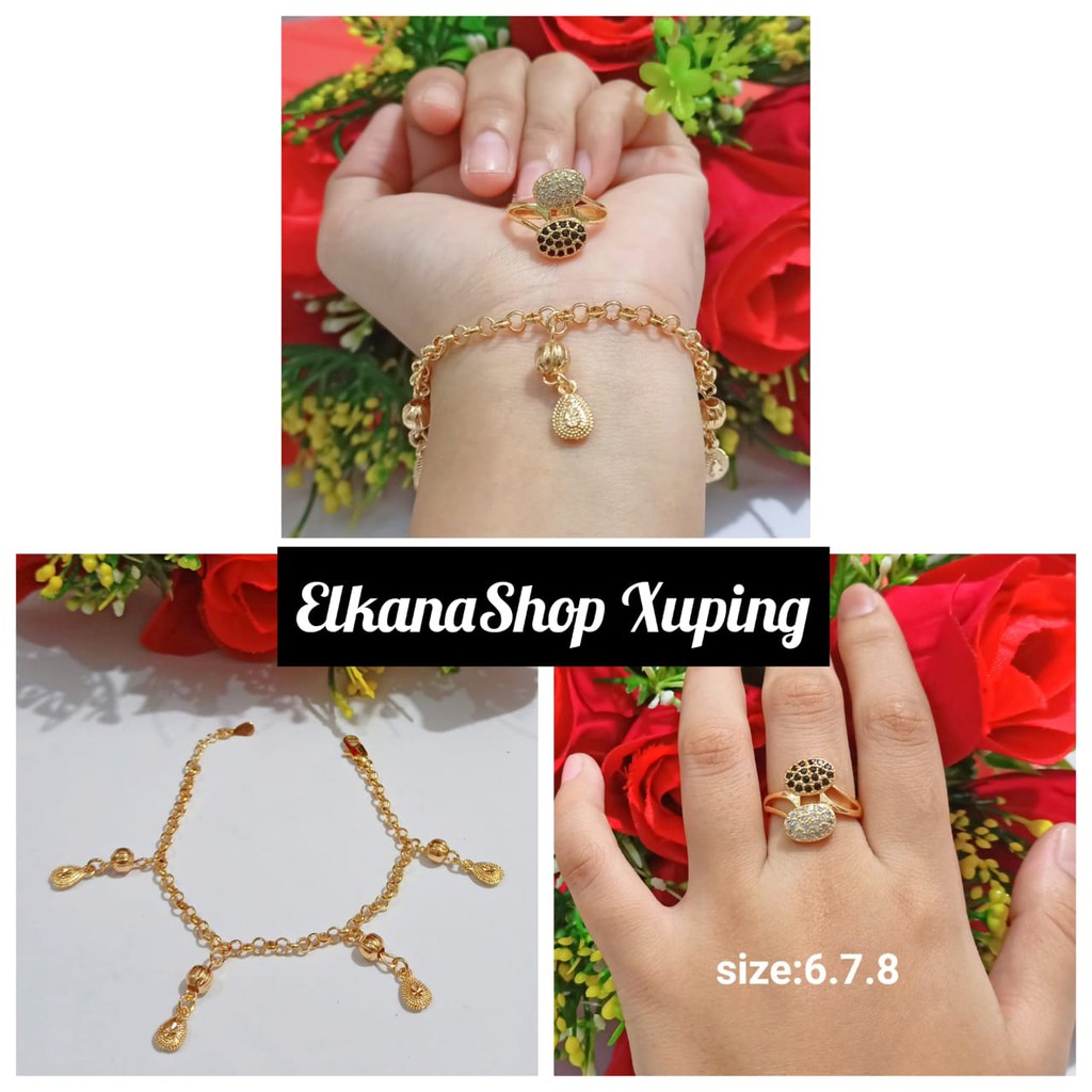 Gelang nuri dewasa free cincin xuping COD