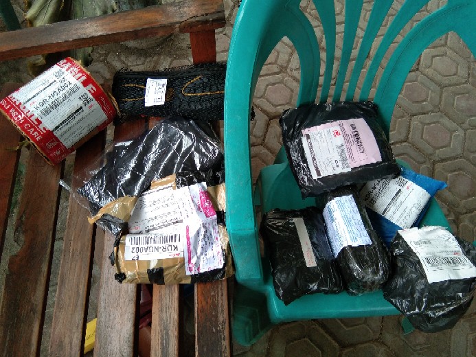 Cod - Dt Collection - Kemeja Batik Pria / Cowok Motif Sogan Putri Malu Cokelat Lengan Panjang