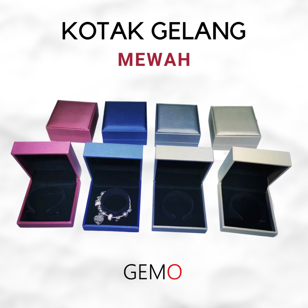 Kotak Gelang Mewah Jewelry Box Tersedia Empat Warna Tempat Jewelry Murah Cocok Untuk Gift / Hadiah, Lamaran, Mahar Pernikahan, Hantaran Tunangan, Seserahan Pernikahan