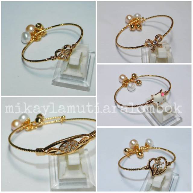 Gelang anak mutiara asli tawar lombok
