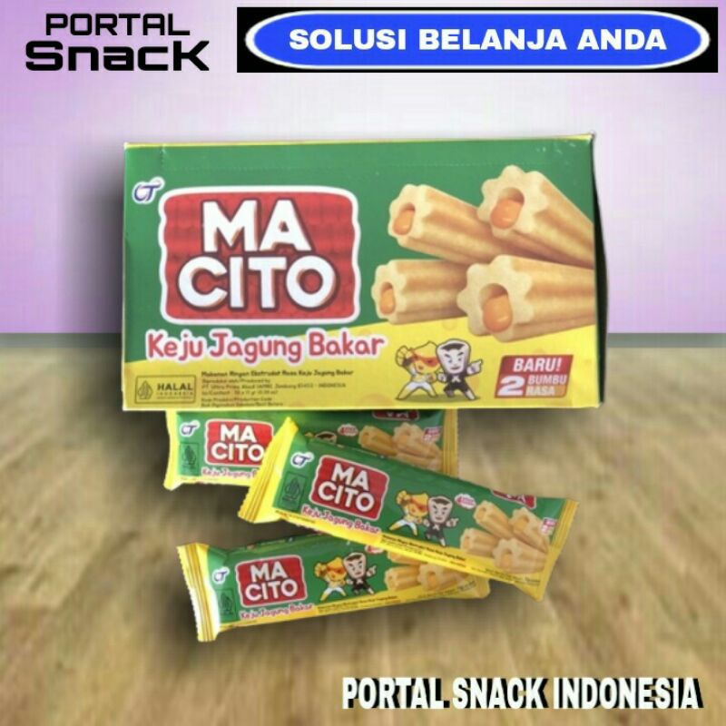 

MACITO snack keju jagung bakar 1 pack isi 10 x 11gr