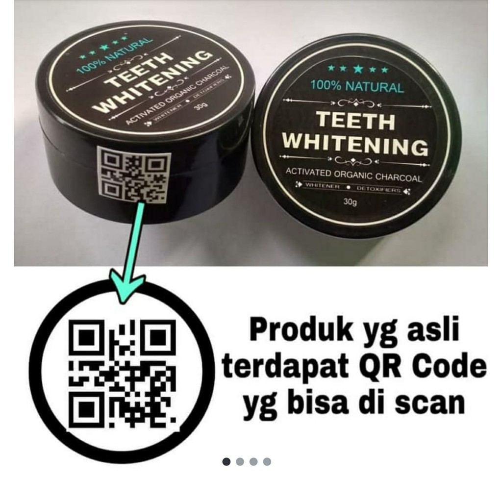 TEETH WHITENING ACTIVATED ORGANIC CHARCOAL BUBUK ARANG AKTIF PEMUTIH GIGI