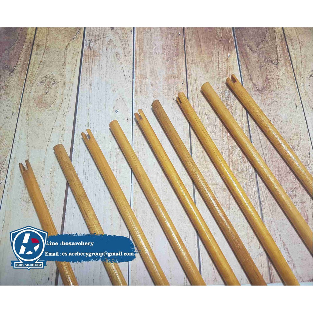 Shaft Self Nock Kayu Ramin - BUKAN BAMBU / ALUMUNIUM / FIBER - ARCHERY/PANAH/ANAK PANAH