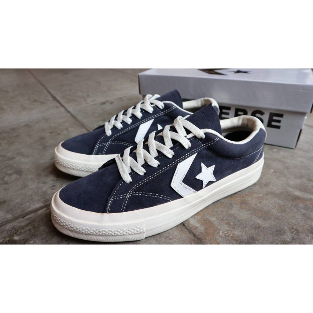 SEPATU CONVERSE CONS ONE STAR PLAYER OX NAVY WHITE HITAM PUTIH KUALITAS GRADE ORI