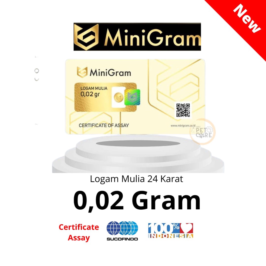 MINIGRAM 0.02 GRAM LOGAM MULIA EMAS MINI