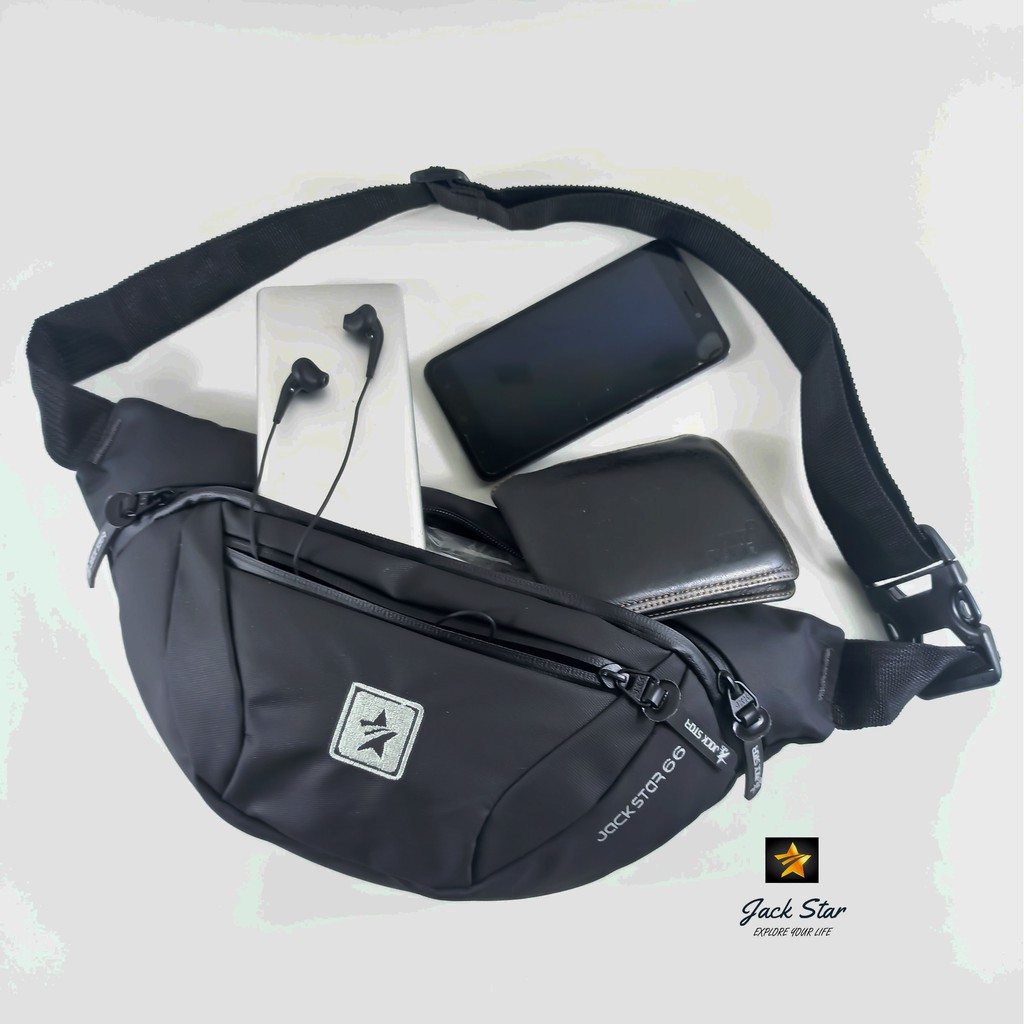 Waist Bag Anti Air Jack Star 66 / Waistbag  Pria Wanita Tas Slempang Distro Tas Selempang Terlaris