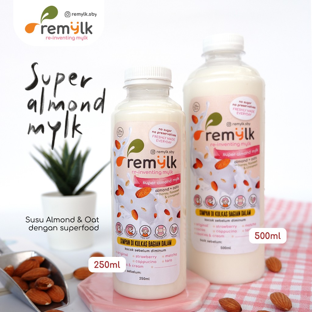 

Paket H1 (5 Remylk Reguler) - Susu Almond Nutrisi Ibu Hamil & Janin