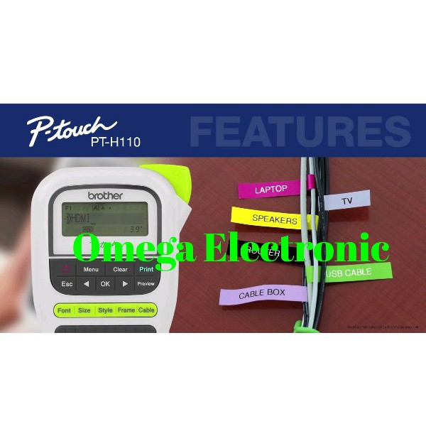 

RESMI Brother Label Printer PT-H110 - Label Maker PT-H110 PT H 110 H110 Alat Pembuat Label