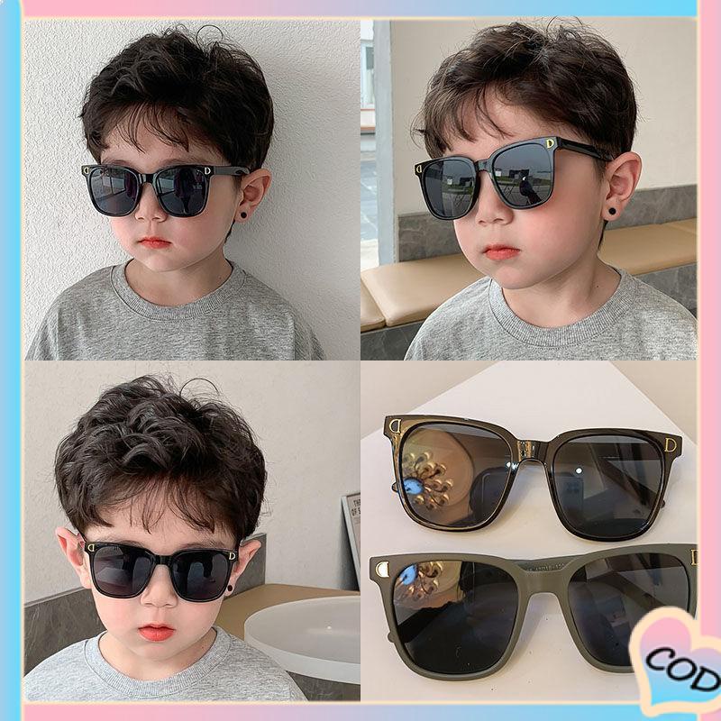 COD❤️ Kacamata Fashion Anak Laki-laki Perempuan Universal Anti-UV Street Shooting Sunshade Sunglasses-A.one