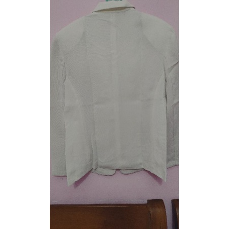 blezer putih kancing 1 preloved