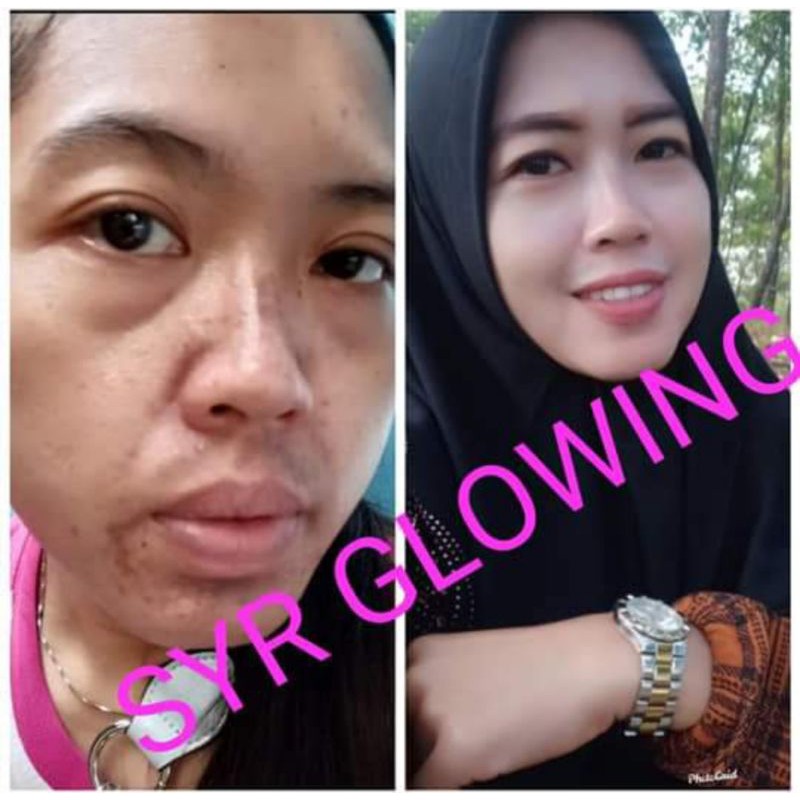 BISA COD BPOM Skincare Night cream syahreni glowing paket lengkap syr krim bedak malam ori syahraeni-8