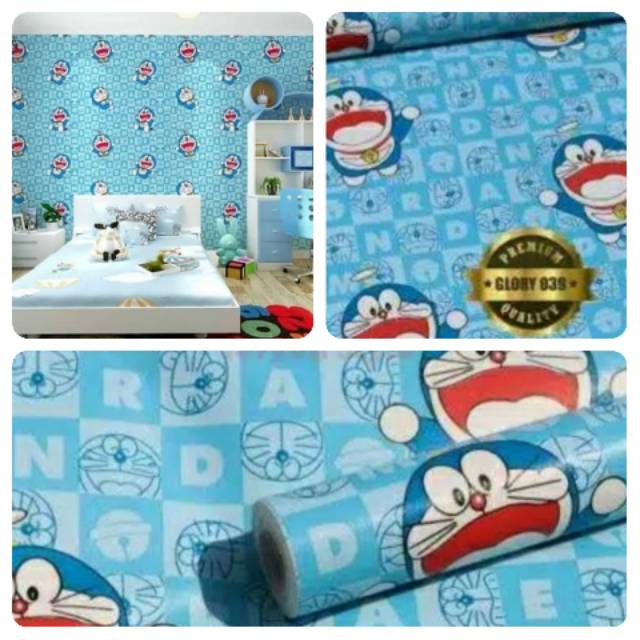  Wallpaper  dinding  original motif doraemon  kotak Shopee  