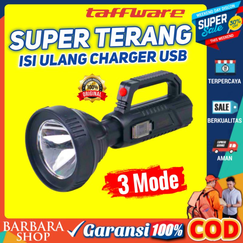 Senter LED Super Terang Jarak Jauh USB Recharge Waterproof Cree XPE TaffLED Pocketman